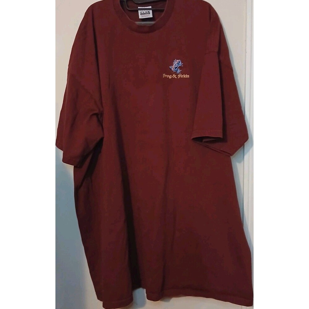 Vintage Frog & Firkin Embroidered T Shirt Men's 5XLT Pro Club USA Heavyweight